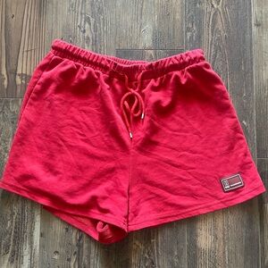 Red Casual Shorts